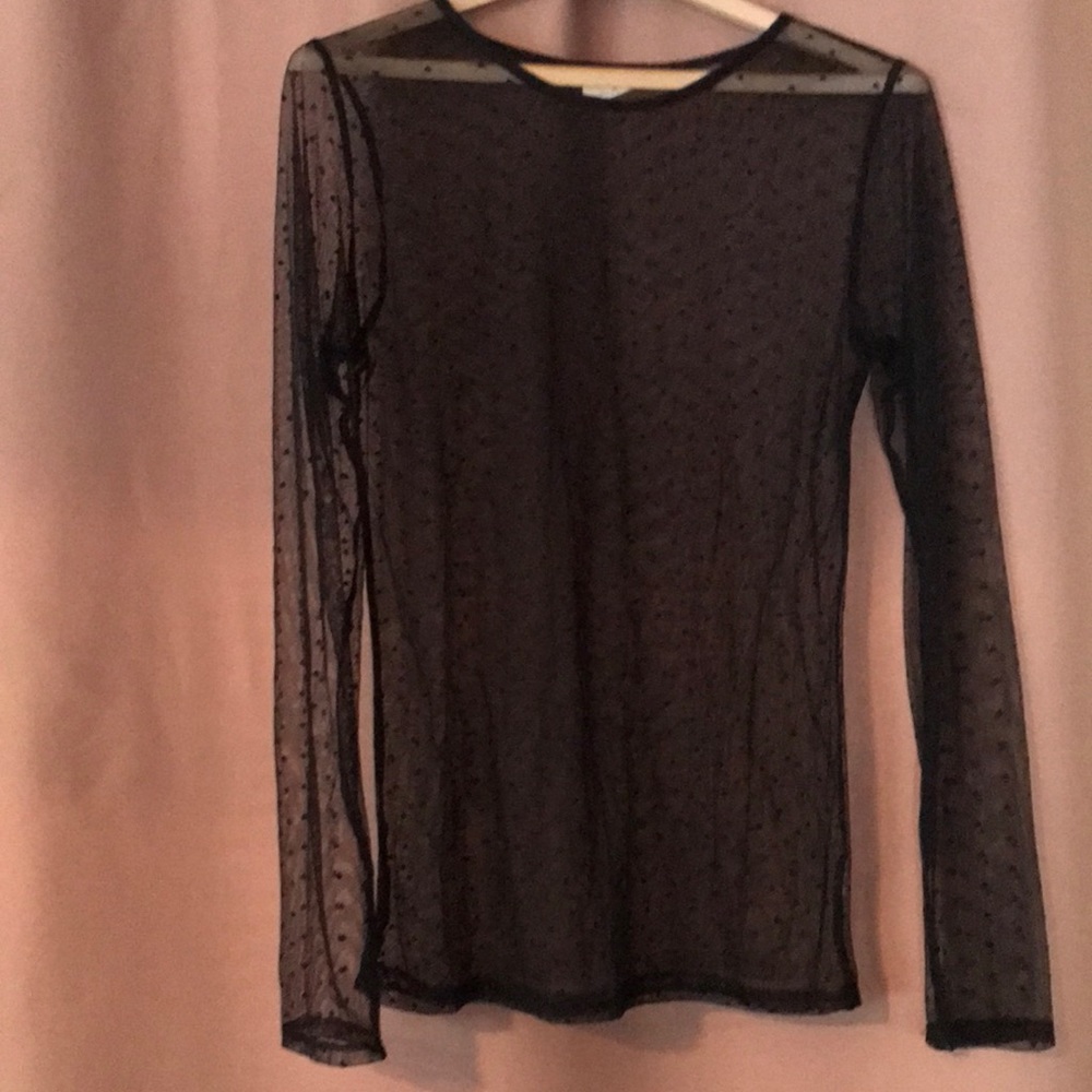 Lace kisses sheer top